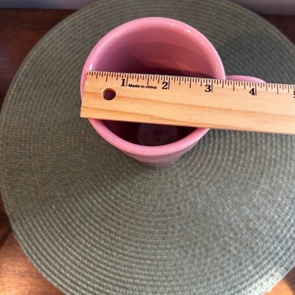 Longaberger Pottery Travel Mug /no Lid Pink Breast Cancer Awareness Holds 14 oz. - Picture 8 of 9